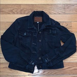 Black denim jacket